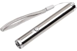 Générique Mini 2 in 1 LED Flashlight White Red Infrared Torch Cat Interactive Lamp (No Battery), Flashlight