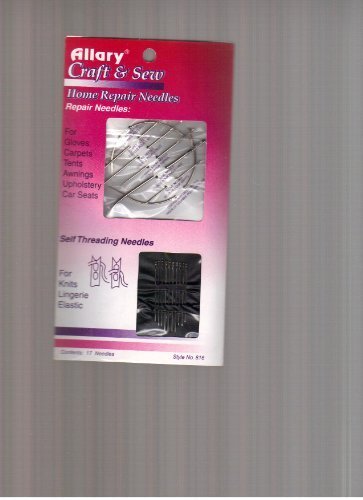 Craft & Sew Home Repair Needles, for Upholstery, Car Seats, Carpets, Gloves, Awings, Tents, 17 Needles