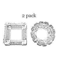 Golden J Store Classic Glass Round Ashtray and Glass Square Ashtray - 2 Pack