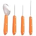 4 Piece Pumpkin Carving Tools Kit, Stainless Steel .Professional Quality, Free 10 Carving Patterns/Stencils for Halloween Jack-O-Lanterns, Thanksgiving