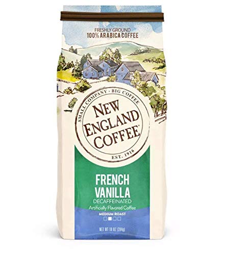 NEW ENGLAND DECAFFEINATED FRENCH VANILLA GROUND COFFEE –...