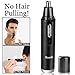 Nose Hair Trimmer for Men Women Rechargeable Nostril Nasal Hair Clippers Powerful Motor Won't Break Aluminum Body Black