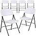 Flash Furniture 6 Pk. HERCULES Series 330 lb. Capacity Granite White Plastic Folding Chair with Charcoal Frame primary