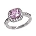 Cushion Halo Cubic Zirconia CZ Engagement Rings Wedding Party Statement Cocktails Classic Fashion Size 4-12