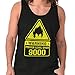 Brisco Brands Warning Power Level Over 9000 Funny Dragon Ball Z Vegeta Tank Top Shirt, Black, X-Large