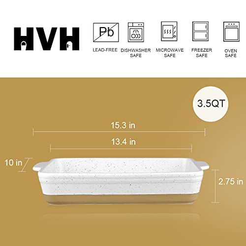 HVH Large Casserole Dish, 9x13 Baking Dish for Oven, Ceramic Lasagne