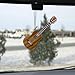 BANBERRY DESIGNS Hanging Guitar Ornament Decoration - Brown Acoustic Guitar - Realistic Strings - Gifts for a Music Teacher - Music Students