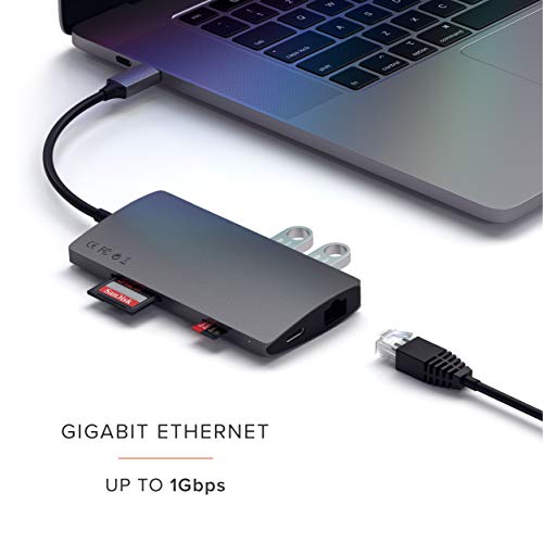 Satechi USB C Hub Multiport Adapter V2 USB C Dongle 4K HDMI (60Hz