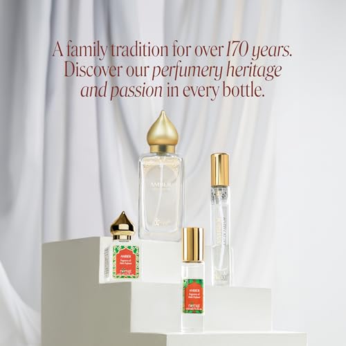 Nemat International Amber Perfume Oil Roll-On – Long Lasting Alcohol Free Amber Oil Perfume for Women and Men, Essential Oil Based Fragrance, Clean Vegan Body Oil Roll On, 10 ml / 0.33 fl Oz