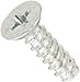 Steel Thread Rolling Screw for Plastic, Zinc Plated, 82 Degree Flat Undercut Head, Phillips Drive, #6-19 Thread Size, 1/2