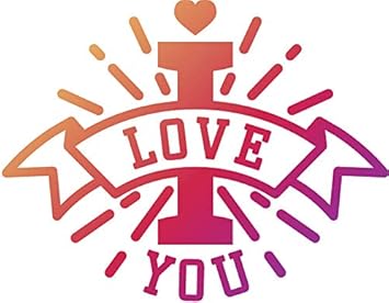 Amazon Com Cute Pink Valentines Day I Love You Icon Cartoon Vinyl