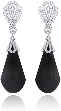 JUDITH RIPKA ESTATE BLACK ONYX DROP EARRINGS