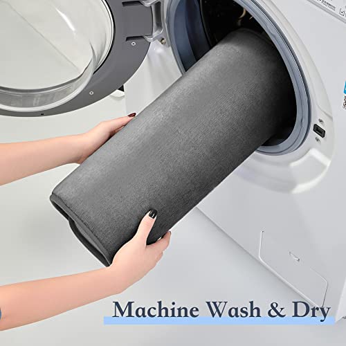 SONORO KATE Memory Foam Bathroom Rugs, Soft and Non-Slip Bath Rugs, Machine Washable Bathroom mats, Super Absorbent Velvet Bath Mats，Easier to Dry for Bathroom Floor Rugs (Dark Grey, 32\