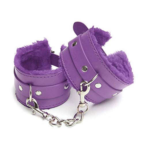 Plush PU Leather Handcuffs Adult New Plush Sex Toys and Handcuff Ankle Cuffs Restraint Bondage Gear Fetish Cosplay Cop Wrist sex toy for Couples
