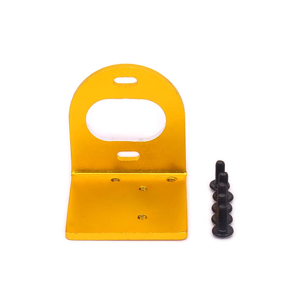 RCAWD RC 540 Motor Mount, Adjustable RC Car Motor Holder Bracket Seat for 3650/3660/540 Motor,Yellow