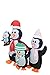 BZB Goods 5 Foot Christmas Inflatable Penguins Family Yard Decoration Lights Decor Outdoor Indoor Holiday Decorations, Blow up Lighted Yard Decor, Lawn Inflatables Home Family Outside