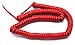 Telephone Cord Handset Curly - Phone Color Crimson Red 15ft - Works on virtually all Trimline Phones and Princess Telephones - Landline Telephone Accessory iSoHo Phones