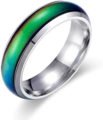 Ello Elli 6MM Comfort Fit Stainless-Steel Color Changing Mood Ring