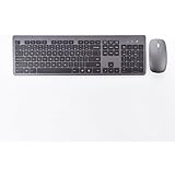 YIVVIN Keyboard &amp; Mouse Combo Thin,Quiet 2.4 G Wireless Keyboard and Mouse Combo for Laptop Desktop Tablet and Smart TV (Black+Grey)
