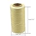 Mmei 2pcs 284yd 150D 1mm Sewing Waxed Thread Hand Stitching Cord for Leathercraft DIY (1 pc Black and 1 pc Beige)