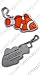 Anemone the Clown Fish Geocaching Trackable Travel Tag