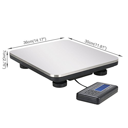 660LBS LCD Postal AC Platform Digital Scale Shipping Floor Bench 300KG Weigh