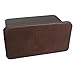KINGFOM Faux Leather Business Card Holder Name Card Organizer Desktop Card Stand, Capacity 60 Cards of 2.3 ×4 Inches (Brown)