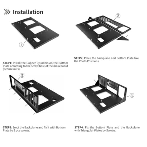 DIY Gaming Computer Case, ATX Open Chassis Case Rack Open Air Pc Case for A TX/M-ATX/ITX Motherboards up to 305x245mm
