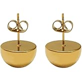 Niaspi Half Ball Dome Stud Earrings for Women Small Round Ball Hemispherical Minimalist Studs Earrings Fashion Jewelry