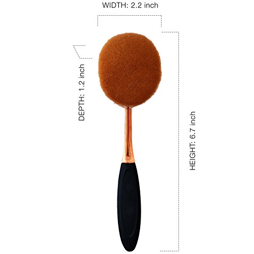 Yoseng Oval Foundation Brush Large Toothbrush makeup brushes Fast Flawless Application Liquid Cream Powder Foundation