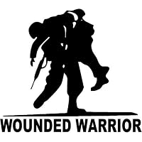 Mandy Graphics Wounded Warrior Soldiers Army Vinyl Die Cut Decal Sticker for Car Truck Motorcycle Windows Bumper Wall Home Office Decor Size- [6 inch/15 cm] Wide and Color- Gloss White