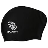 Long Hair Swim Cap,Padida Silicone Swimming Cap ,Specifically Designed for Swimmers with Long,Thick,or Curly Hair,Keep Hair Dry and Head Comfortable,Snag and Tear Resistant,Easy to Wear