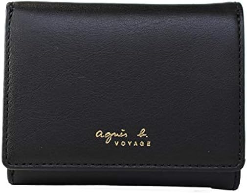 Amazon アニエスベー ボヤージュ 財布 3つ折り財布 ミニウォレット ロゴ シンプル 牛革 小銭入れあり Agnes B Voyage レディース ブランド おしゃれ かわいい 正規品 新品 19年 ギフト プレゼント Aw11 12 ブラック シューズ バッグ