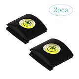 HENGSHENG 2PCS Camera Flashlight Hot Shoe hotshoe cover with bubble Spirit Level for Canon Nikon Panasonic Fujifilm Olympus Pentax Sigma DSLR/SLR/EVIL Camera