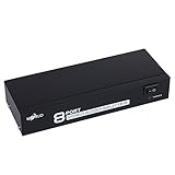 E-SDS 1 in 8 Out 3 RCA Splitter,AV Audio Video Splitter for Cable Box DVD DVR Analog TV