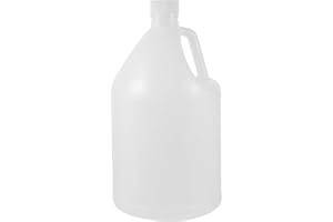 Totority 1 Gallon Plastic Water Bottle with Lid 1 Gallon Plastic Bucket Shape Water Bottle Reusable, Plastic Water Bottle, Storage Container with Ergonomic Handle, High Density Polyethylene