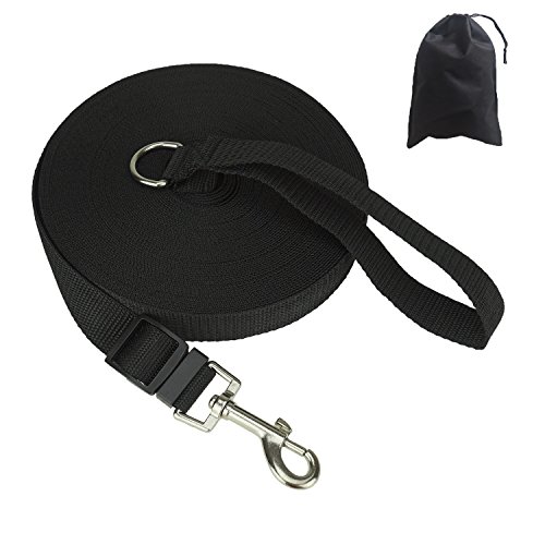NOBER Long Training Leash 16 33 66 130 Feet 1 Inch Wide Lead for Dogs