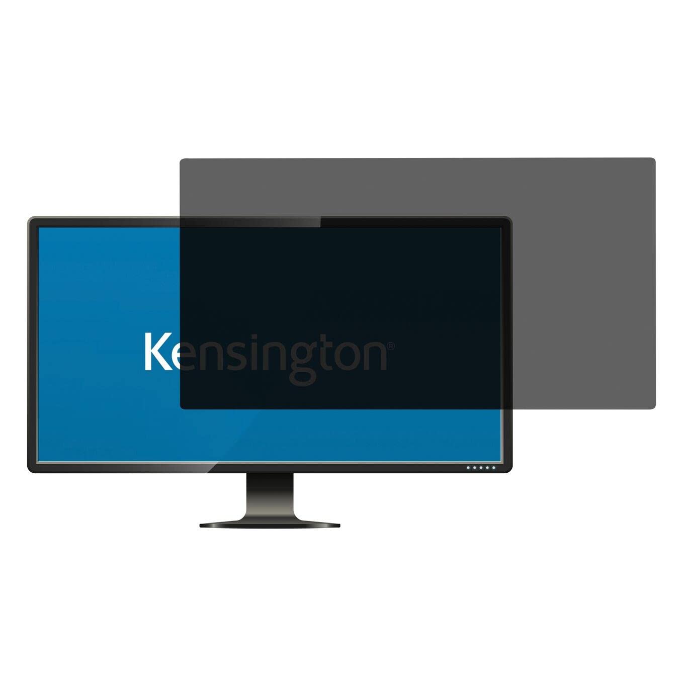 Kensington 626476 Monitor Screen Privacy Filter, LG, ViewSonic, Samsung - limits viewing angle supporting GDPR compliance, reduced blue light via anti-glare coating,transparent,19 Inch