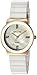 Anne Klein Women's AK/2714WTGB Diamond-Accented Gold-Tone and White Ceramic Bracelet Watch