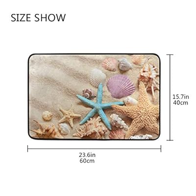 Glaphy Beach Seashells Starfishes Door Mats Non-Slip Doormat Absorbent Area Rugs Home Front Door Bathroom Indoor Decor… 419CWtLsgOL