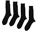 Calvin Klein Knit Crew Socks 4-Pack,Black,Shoe7-12