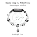 Anjoo Bands for Fitbit Versa/Fitbit Versa Lite Edition Smart Watch, Fashion Jewelry Elastic Stretch Pearl Bracelet Replacement Women Girls Strap Bands for Fit bit Versa Smartwatch - Black/Grey
