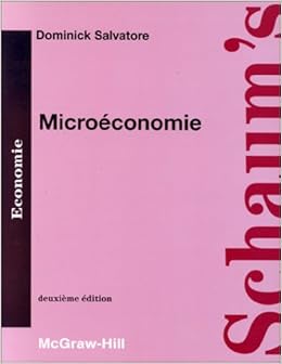 Amazon Fr Microeconomie Cours Et Problemes Salvatore Dominick Livres