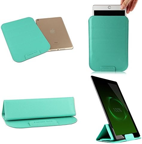Stand Able Universal Sleeves with Fortune Tech Fold-Stand function Protective fit for Device Screen Size: 7 in, 8 in, 9.7 in, 10.1 in’s Dell, HP, Ipad, Etc, All Brand Tablets, Notes - 10.1 in Green