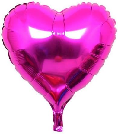 18 Inch Heart Shape Aluminum Foil Balloons, Mylar Balloons,Party Balloons 10pcs/lot (Pink)