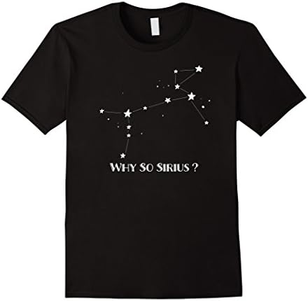 Mens Constellation Quote Why So Sirius? Funny Dog Star T Shirt XL Black