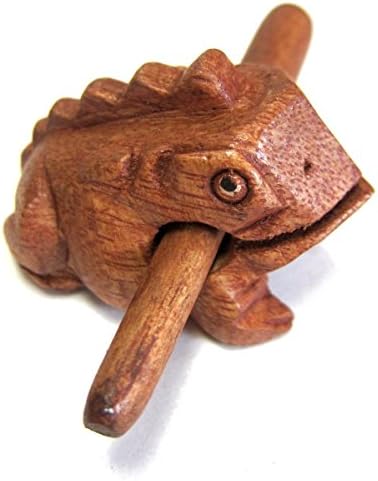 Indy Thai Small 2" Wood Frog Guiro Rasp - Musical Instrument Tone Block Percussion