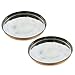 SKAVIJ Copper Stainless Steel Round Dinnerware Service Platter Thali (12 Inch, Pack of 2)