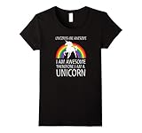 Women's Unicorns Are Awesome Therefore I am A Unicorn Shirt Medium Black