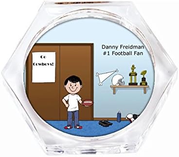 Personalized Drink Coaster: Football Fan - Boy Great for Football Player, Fan, Team, Trophy, Lover